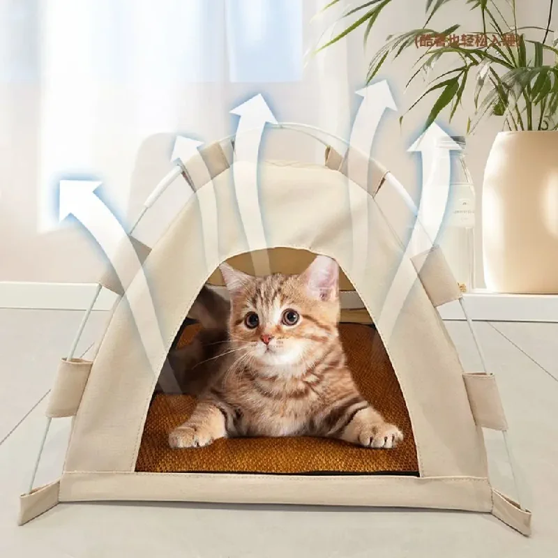 1Pcs New Detachable Pet Tent Washable Four Seasons Cats Dog House Portable Pet Cage for Cat Dog thumbnail 4