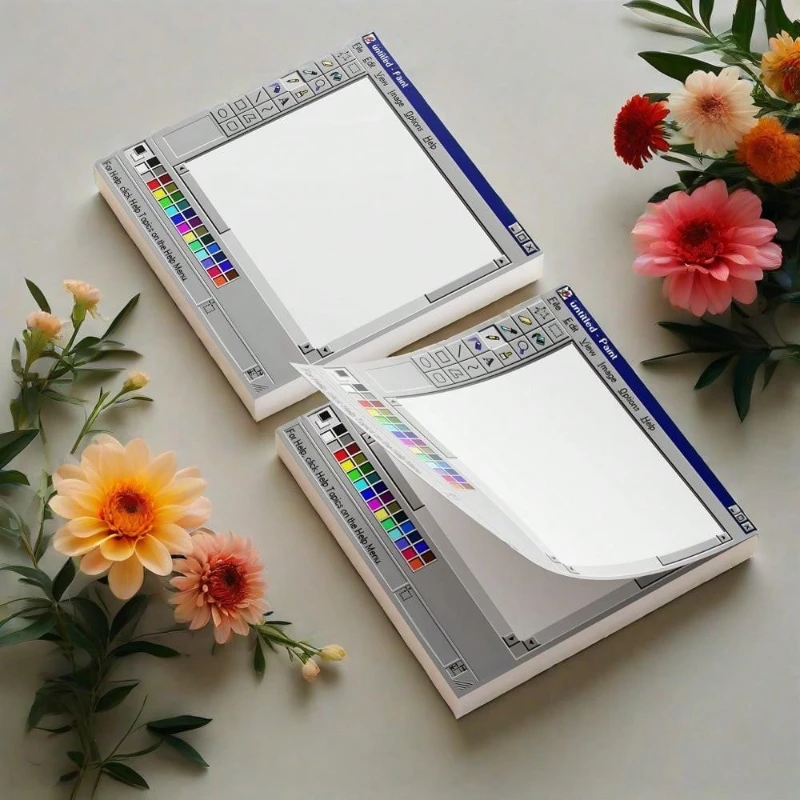 Vintage Computer Drawing Sticky Notes 50 Sheets Durable Adhesive Journaling Scrapbooking School Office Artist DIY Craft Memo thumbnail 2