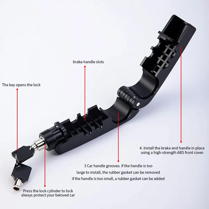 TOSUOD Motorcycle Handlebar Brake Lock Solid Anti-Theft Safety Lock For Motorbike Scooter thumbnail 3