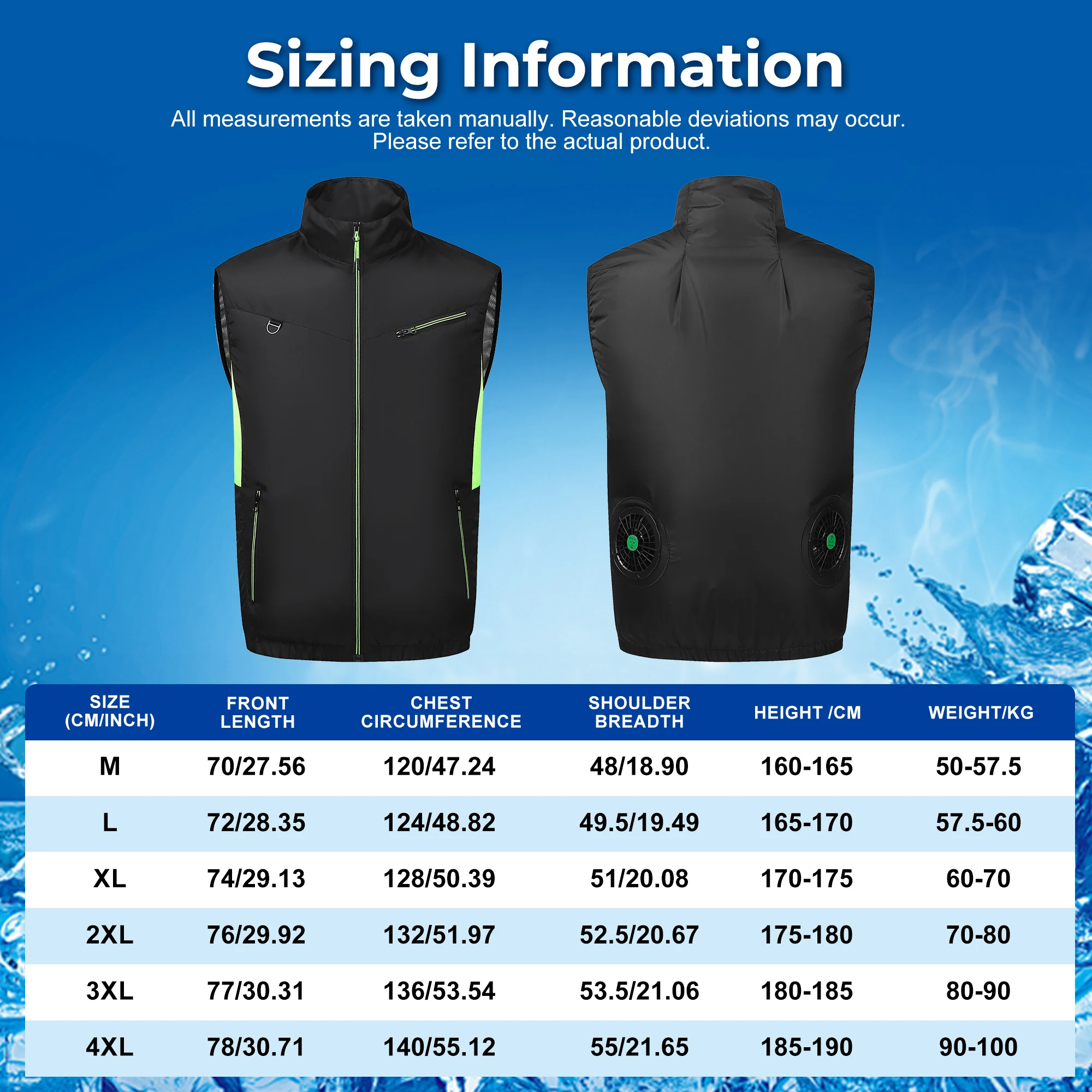 2026 Summer Cooling Fan Vest Wearable Cooling Clothes Air-conditioned Clothes Lightweight for Outdoor Walking Fishing Camping thumbnail 6