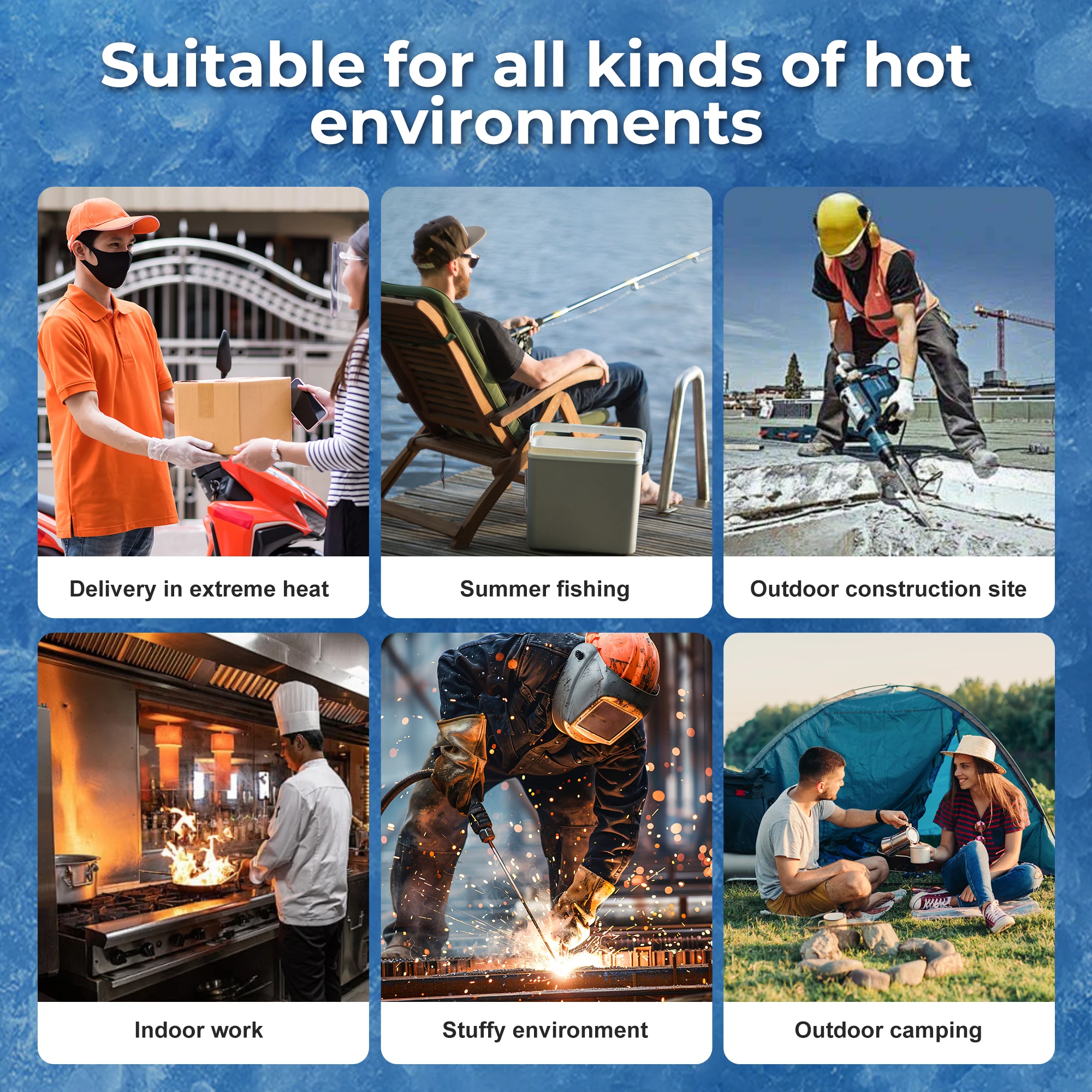 2026 Summer Cooling Fan Vest Wearable Cooling Clothes Air-conditioned Clothes Lightweight for Outdoor Walking Fishing Camping thumbnail 3