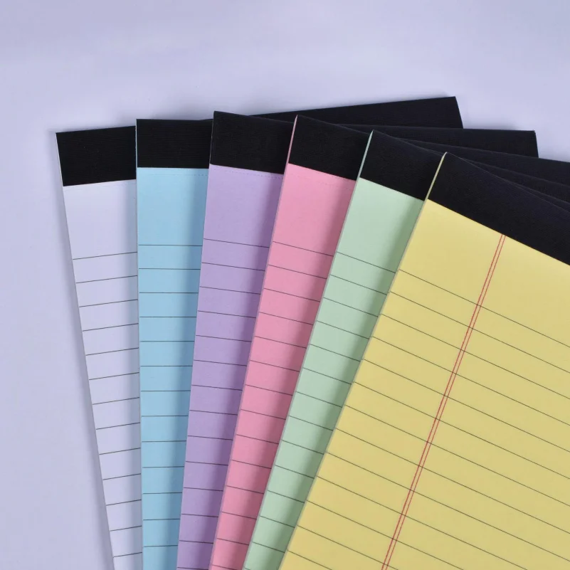 A5 Perforated Notebook 6-Piece Set 6 Mixed Colors (1 Each) 30 Pages per Notebook for Office School Daily Use Portable thumbnail 6