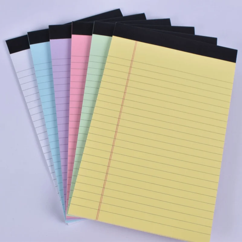 A5 Perforated Notebook 6-Piece Set 6 Mixed Colors (1 Each) 30 Pages per Notebook for Office School Daily Use Portable thumbnail 4