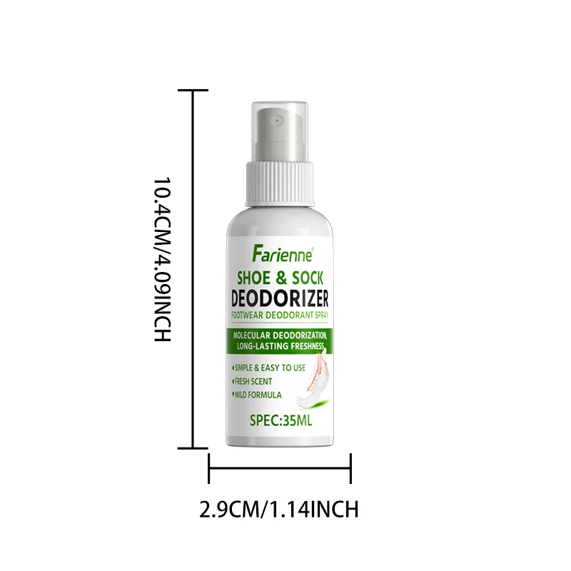 Fariienne Shoe & Sock Deodorizer Spray 35ml - Long-Lasting Fresh Footwear Odor Remover For Sneakers, Boots & Gym Shoes thumbnail 4