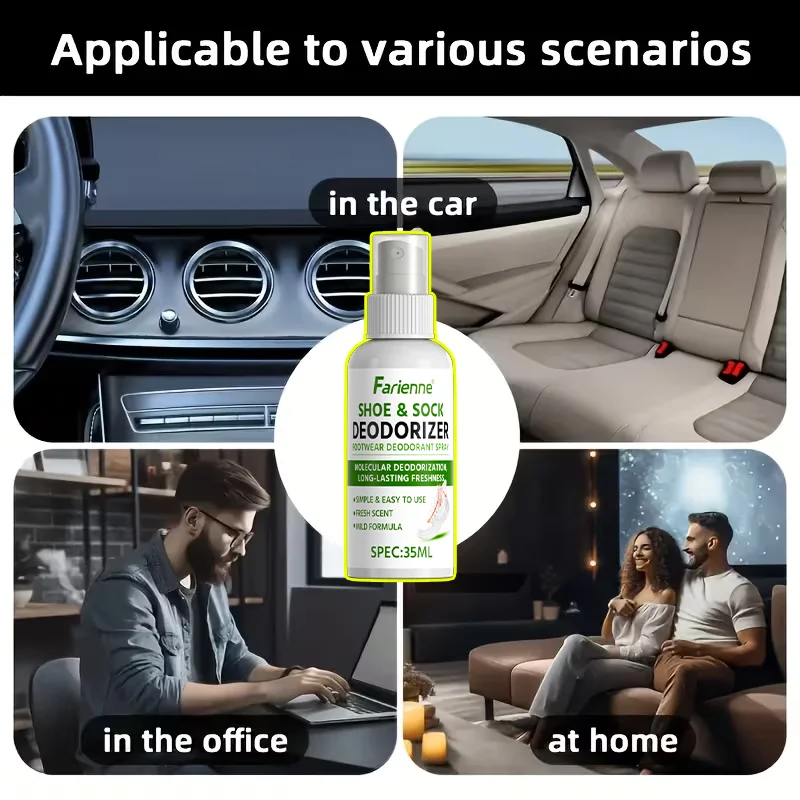 Fariienne Shoe & Sock Deodorizer Spray 35ml - Long-Lasting Fresh Footwear Odor Remover For Sneakers, Boots & Gym Shoes thumbnail 5