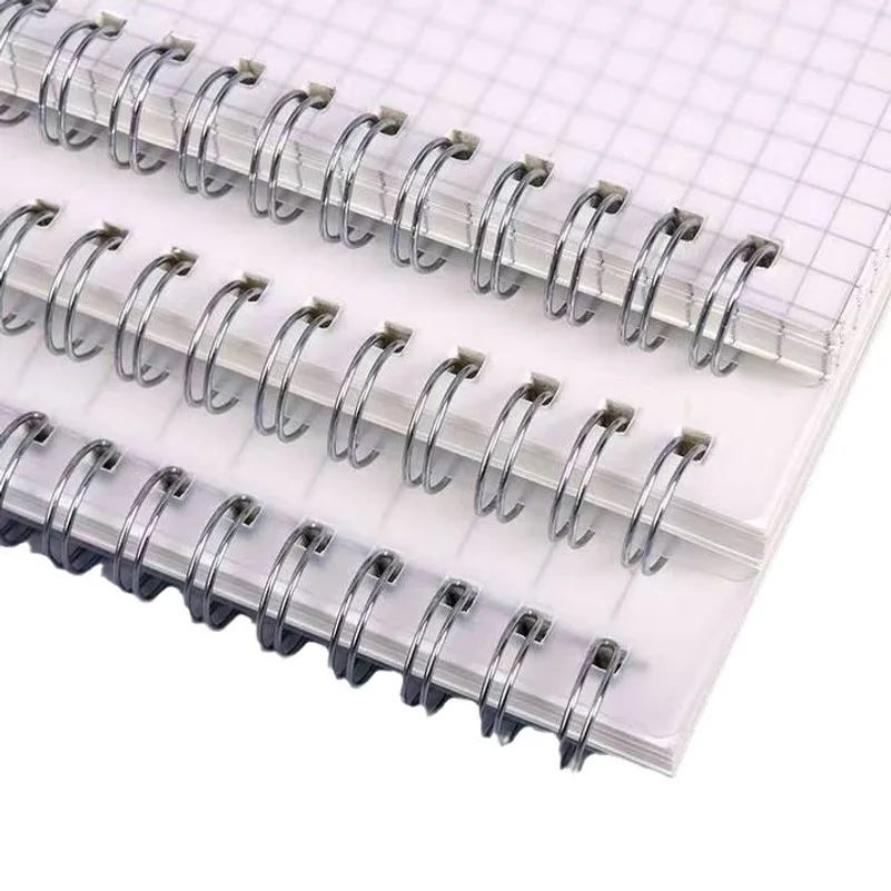 A5 Square Coil Notebook 80 Sheets/ 160Pages Flip Spiral Book Notebook  Portable Grid Metal Coil Thicken thumbnail 4