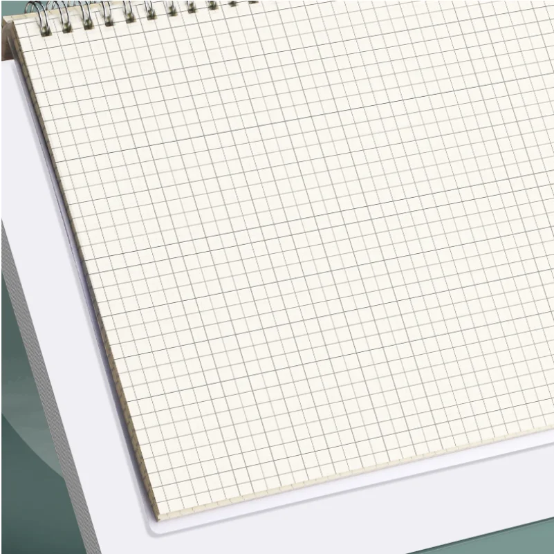 A5 Square Coil Notebook 80 Sheets/ 160Pages Flip Spiral Book Notebook  Portable Grid Metal Coil Thicken thumbnail 6