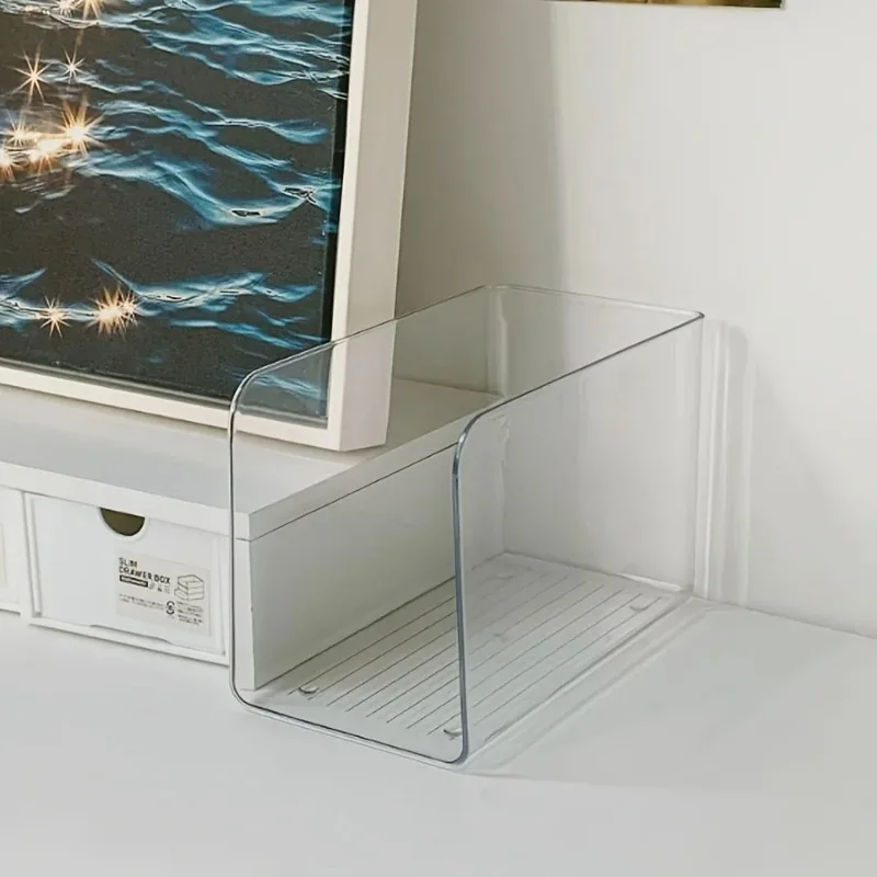 2pcs  Acrylic Book Holder Transparent Desktop Organizer for Office Bookshelf File Storage thumbnail 5