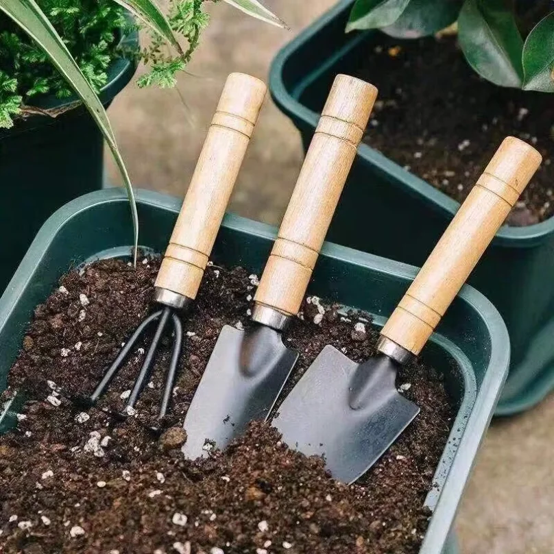 3PC/1Set Mini Gardening Tools Set Portable Small Gardening Tool With Handles Shovel Rake Indoor Gardening Planting Flower Tools thumbnail 2