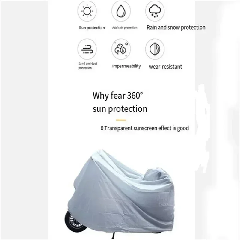 Motorcycle Outdoor Indoor Protective Cover Waterproof Bike Scooter Outdoor Rain Dust UV Proof Sun Protection Case For Motor thumbnail 5