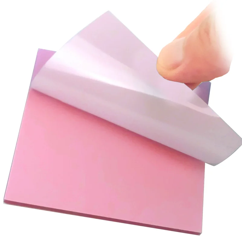 5 Pieces 50 Sheets Creative Transparent PET Waterproof Sticky Notes Notepads - School Stationery & Office Supplies Tearable thumbnail 2