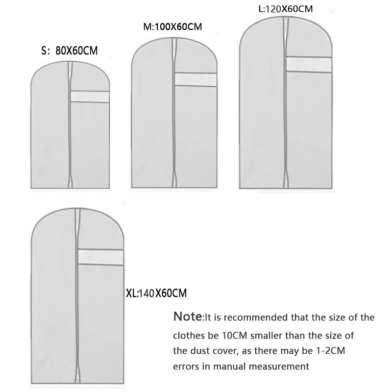 1-15PCS Dustproof Cloth Cover Bags Clothes Hanging Garment Dress Suit Coat Dust Cover Home Storage Bag Pouch Case Organizer thumbnail 2