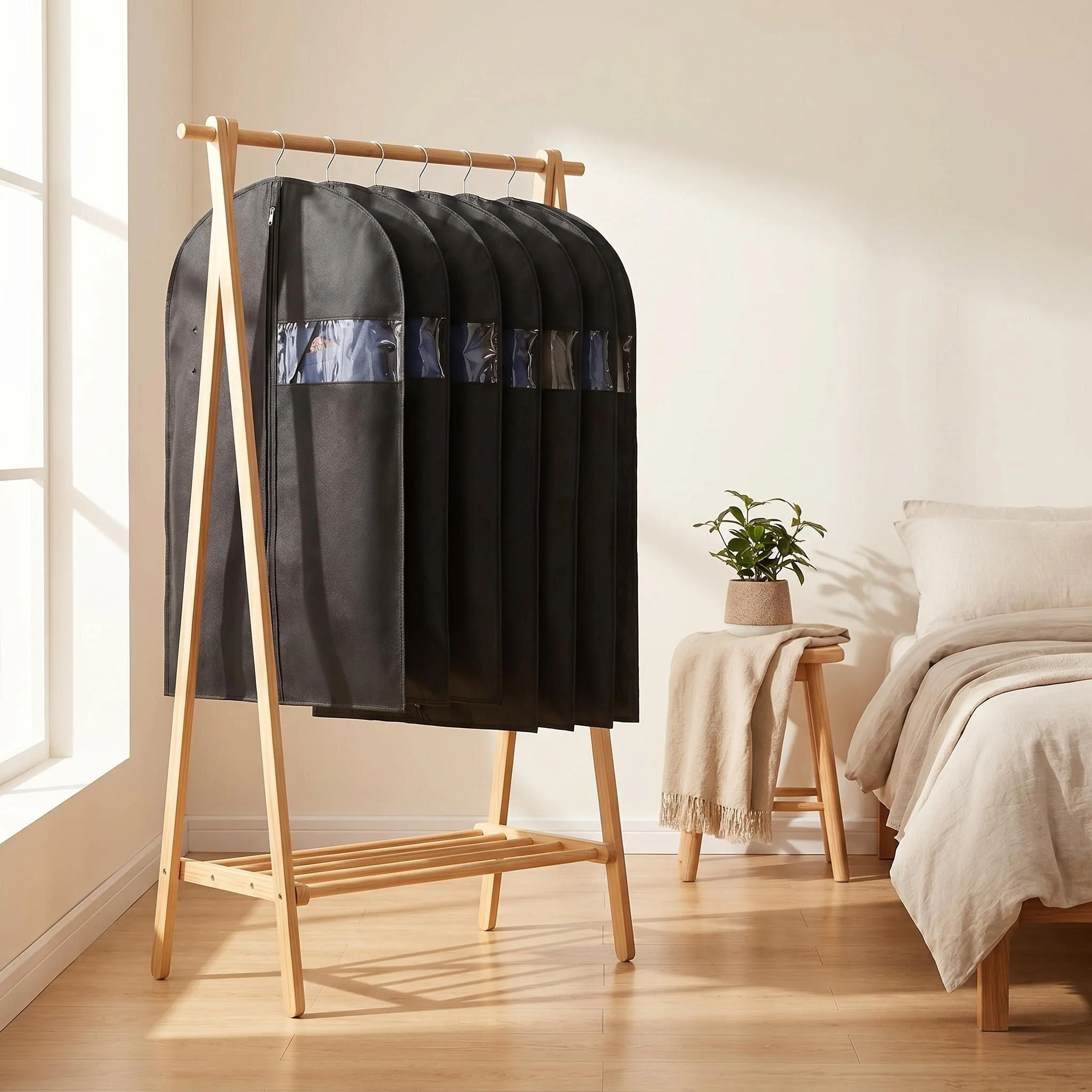 1-15PCS Dustproof Cloth Cover Bags Clothes Hanging Garment Dress Suit Coat Dust Cover Home Storage Bag Pouch Case Organizer thumbnail 6