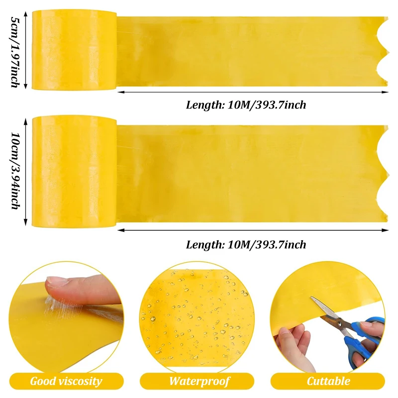 Double-Sided Adhesive Insect Tape Outdoor Pest Catcher Garden Tree Insect Control Sticky Tape Trapping Band for Plant Protection thumbnail 6