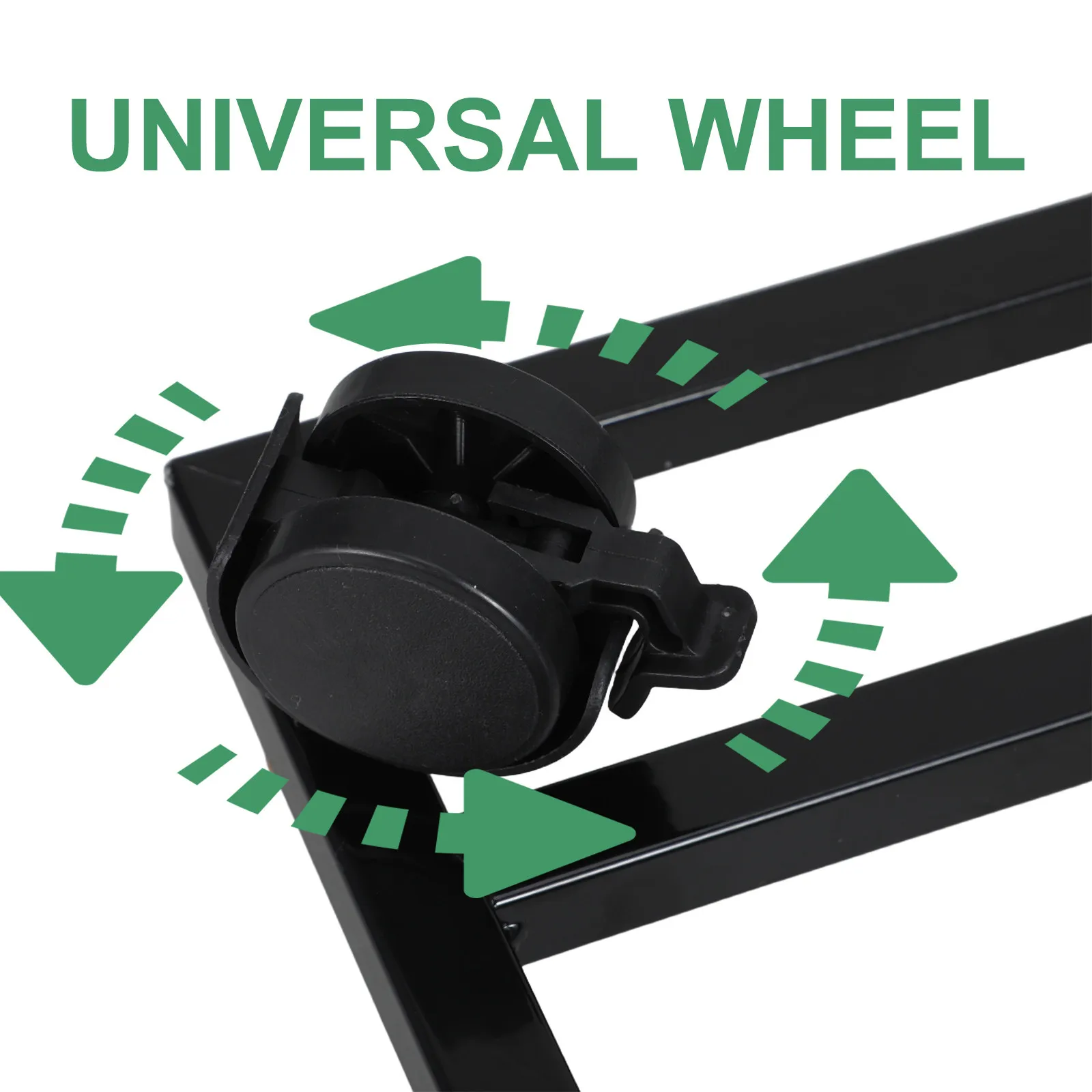 Metal Plant Pot Stand Square Flower Pot Holder with Wheels Cast Iron Garden Planter Stand Movable Base for Balcony Patio thumbnail 5