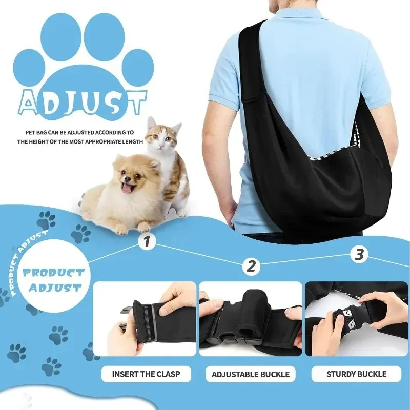 Pet Comfortable Dog Bag,Pet Crossbody Shoulder Bag,Outdoor Travel Portable Cat Puppy Sling Carrier Bag For Small Dogs thumbnail 4