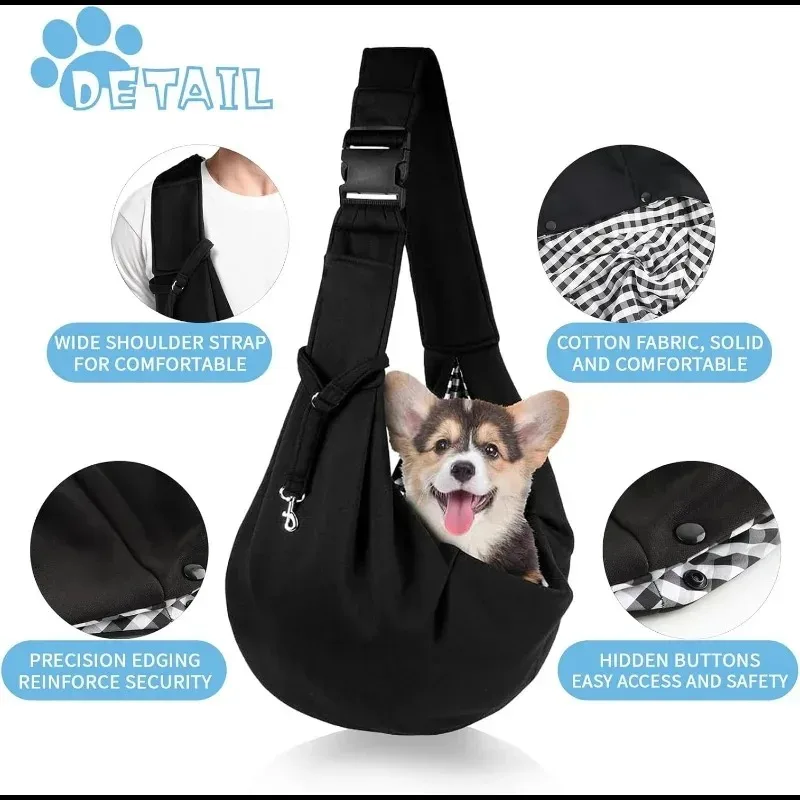 Pet Comfortable Dog Bag,Pet Crossbody Shoulder Bag,Outdoor Travel Portable Cat Puppy Sling Carrier Bag For Small Dogs thumbnail 3