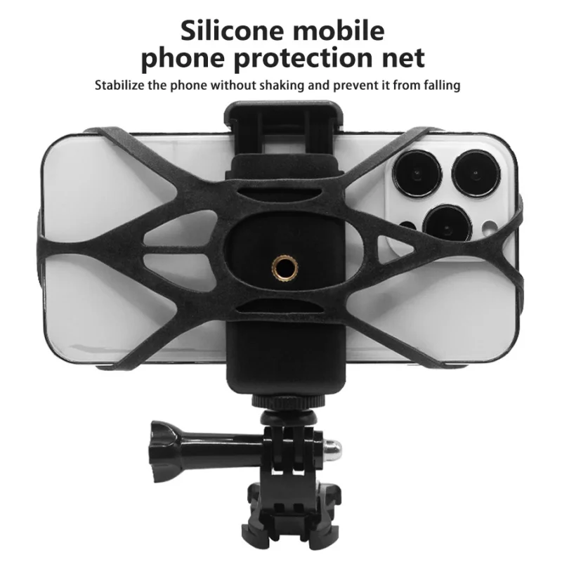 Chest Strap Kit with Phone Holder, Universal Mount Belt for GoPro, Insta360, Smartphone, Outdoor Hands-Free Shooting Accessory thumbnail 2