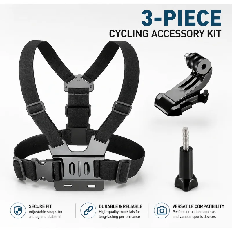 Chest Strap Kit with Phone Holder, Universal Mount Belt for GoPro, Insta360, Smartphone, Outdoor Hands-Free Shooting Accessory thumbnail 6