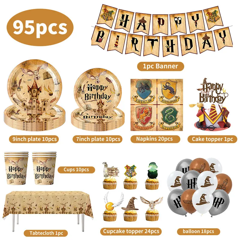 NEW Moive Birthday Decoration Set Tableware Cup Plate Napkin Tablecloth Banner Box Gift Bag Happy Birthday Party Supplies Favors thumbnail 4
