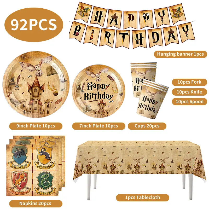 NEW Moive Birthday Decoration Set Tableware Cup Plate Napkin Tablecloth Banner Box Gift Bag Happy Birthday Party Supplies Favors thumbnail 5