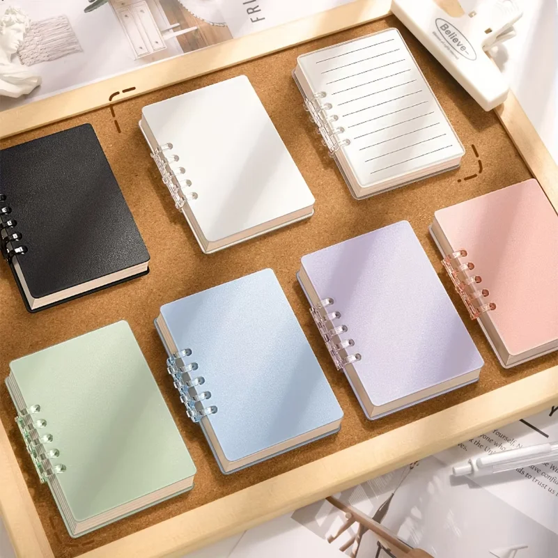 80pcs Portable Pocket A7 Loose Leaf Notepad Retro Cartoon Rainbow Memo Planner School Office Study Organizer thumbnail 3