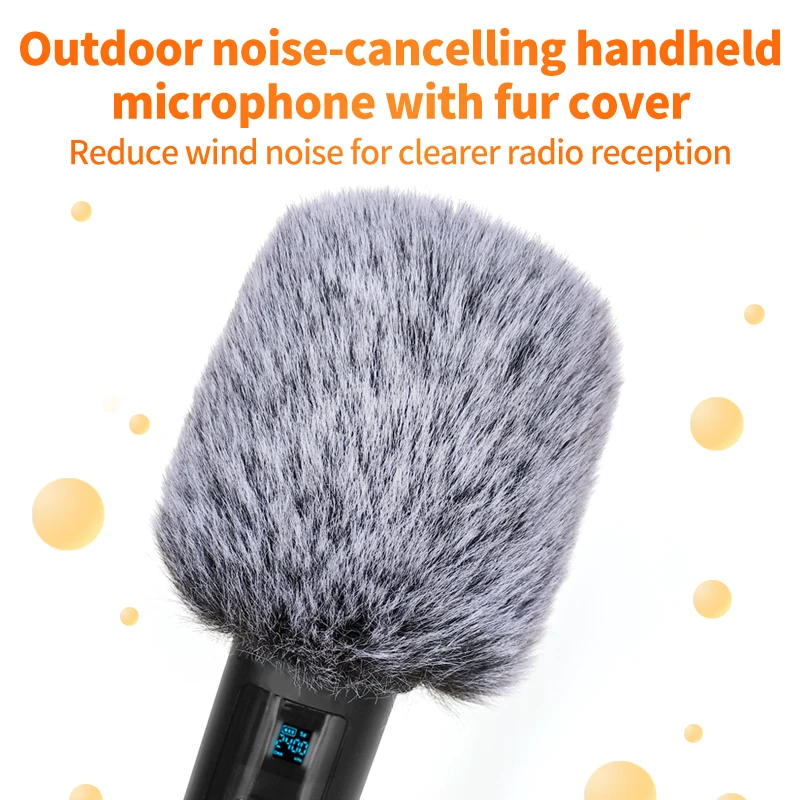 Handheld microphone furry cover, windproof, anti-sputum, noise reduction microphone protective cover for outdoor shooting