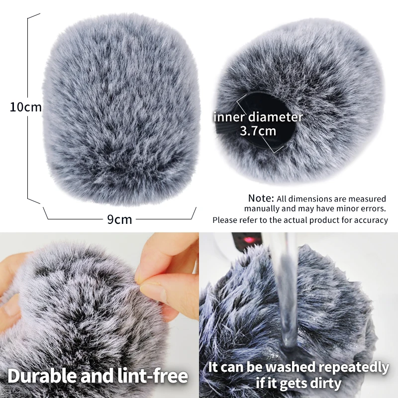 Handheld microphone furry cover, windproof, anti-sputum, noise reduction microphone protective cover for outdoor shooting thumbnail 4