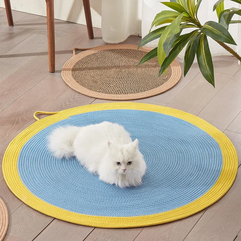 Scratch Cat Cushion Wear-resistant and Non-crumbling Rattan Mat Cat Ice Mat Floor Mat Cat Scratching Board Pet Supplies