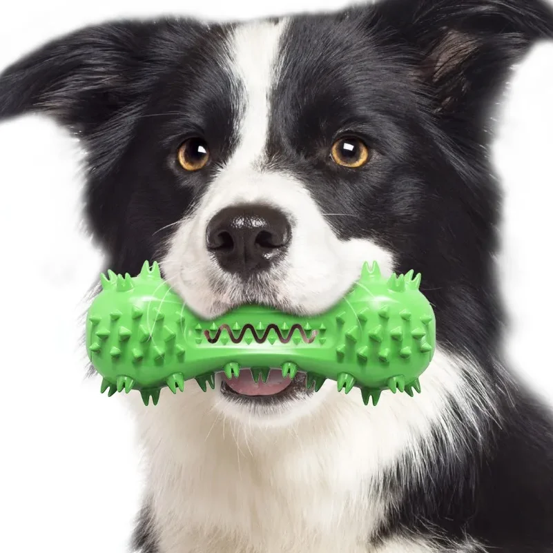 Squeaky Dog Chew Toy Sound Dumbbells Teeth Grinding Sticks Dog Teeth Bone Toothbrush Pet Supplies for Medium Large Dogs thumbnail 3