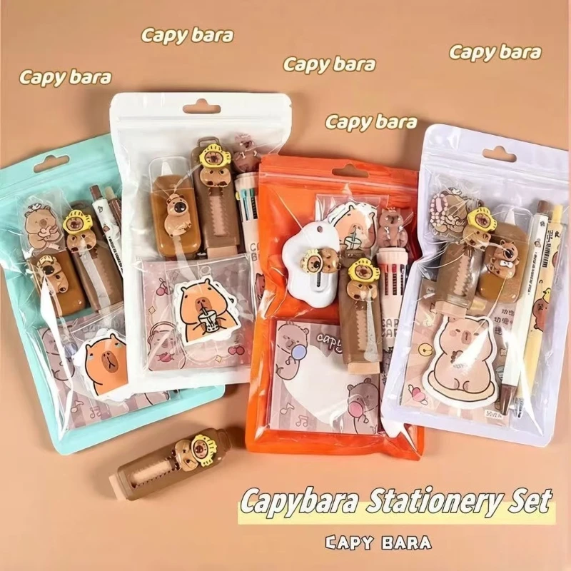 Kapibara Stationery Set Primary School Students Learning Gifts End of Term Prizes Souvenirs Lovely Supplies Office Cultural