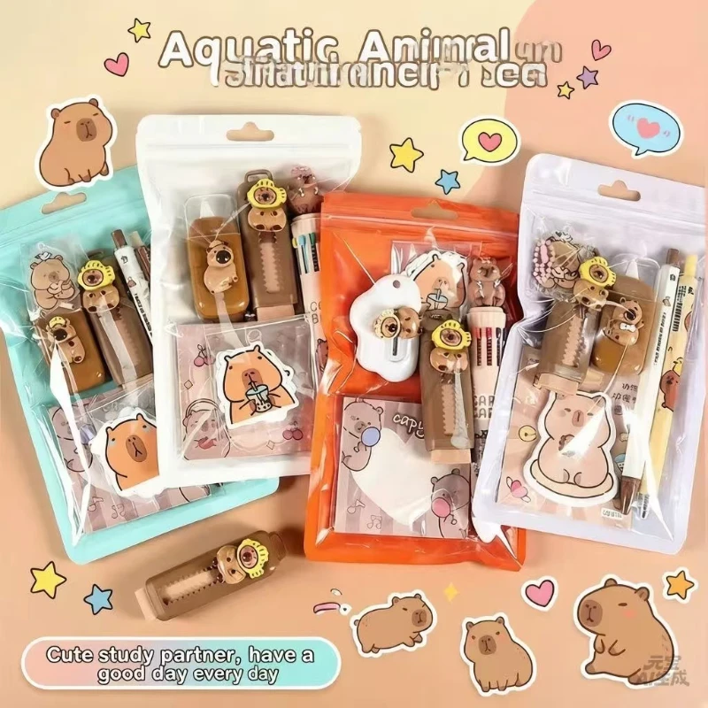 Kapibara Stationery Set Primary School Students Learning Gifts End of Term Prizes Souvenirs Lovely Supplies Office Cultural thumbnail 2
