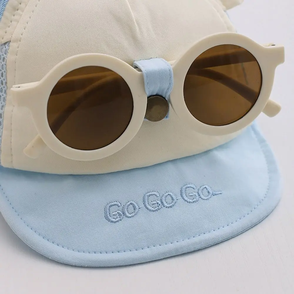 New Detachable Children's Sunglasses Hat Adjustable Breathable Baseball Cap Casual Baby Hat Unisex thumbnail 5