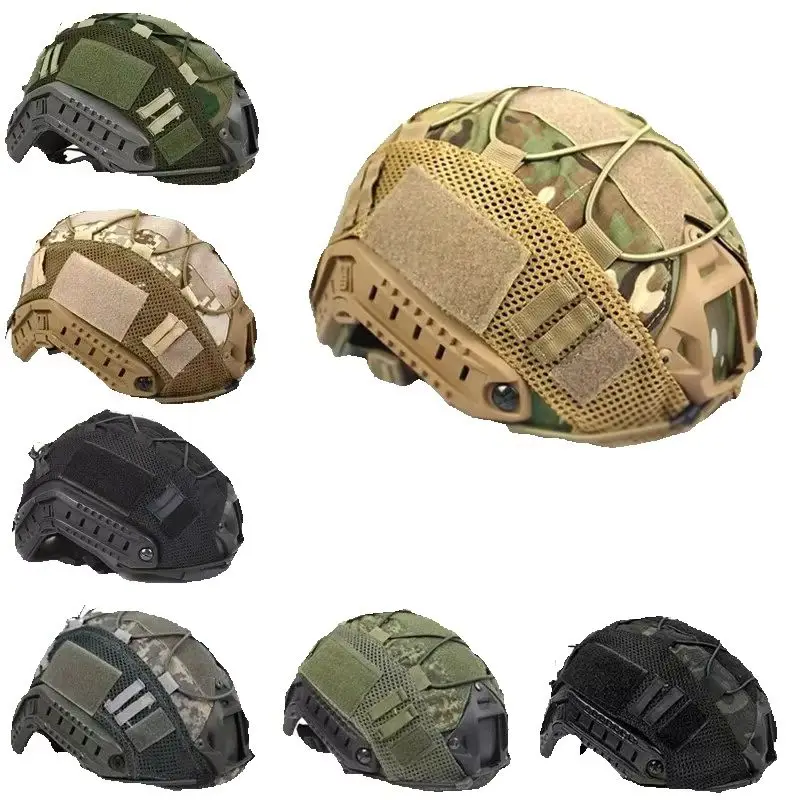Tactical FAST Helmet Cover, Mesh Camouflage Helmet Skin for Airsoft & Paintball thumbnail 5
