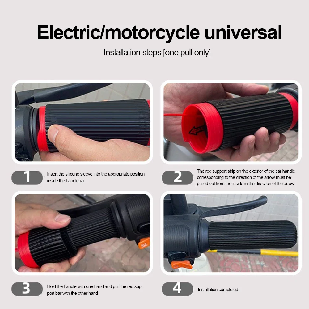 1/2pcs Universal Motorcycle Handlebar Brake Cover Non-Slip Silicone Motor Riding Equipment Protective Cover for Enhanced Grip thumbnail 4