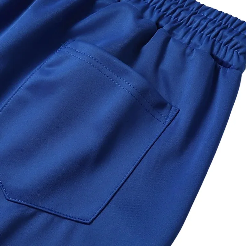 American Style Men Sports Joggers Healthy Fabric Elastic Waist Quick Dry Color Block Loose Long Pants For Male Running Training thumbnail 5