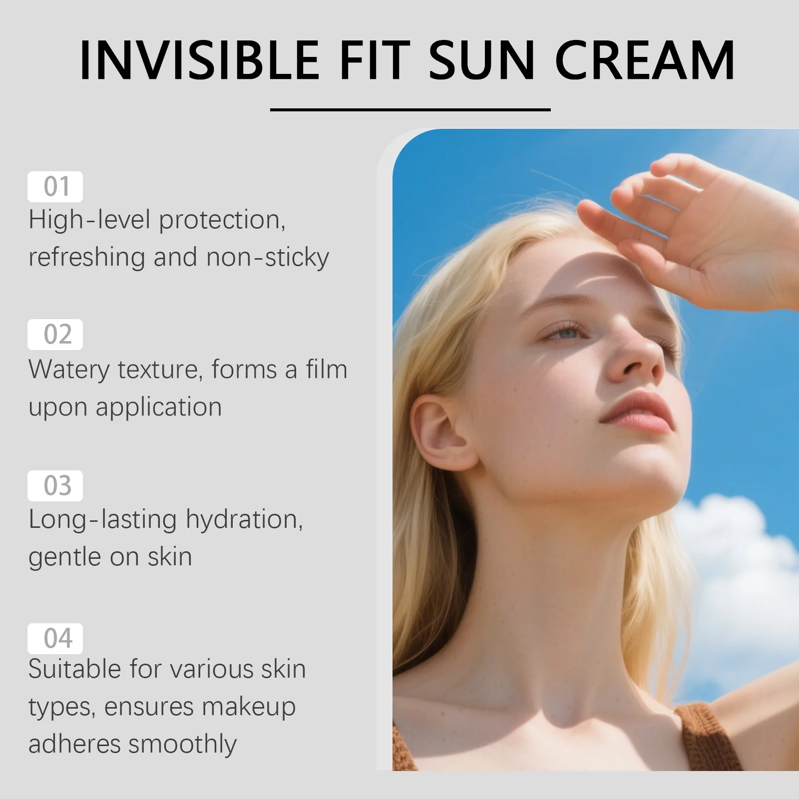 Niacinamide Moisturizing Protective Cream Mild Skin Care Refreshing Moisturizing Protective Cream Suitable Outdoor Seasons thumbnail 5
