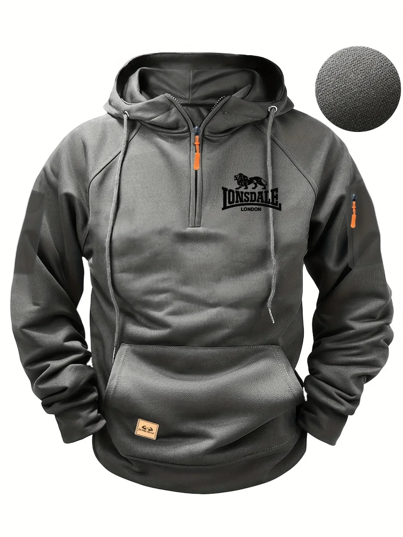 Men's hoodie 2025 new high-quality, fashionable and casual men's multi-pocket zipper polar caMen'p sweatshirt, zipper sweatshirt