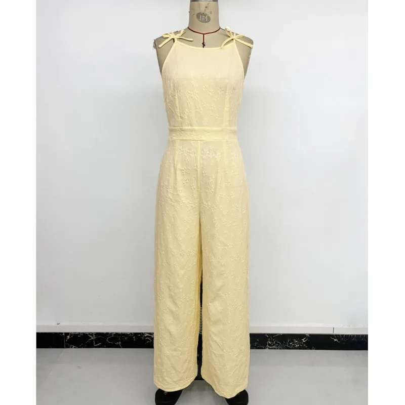 Foreign Style Street Women's Jumpsuit Summer Fashion Sleeveless Lace Up Design Sling Jumpsuits Ladies Elegant Office Rompers thumbnail 5