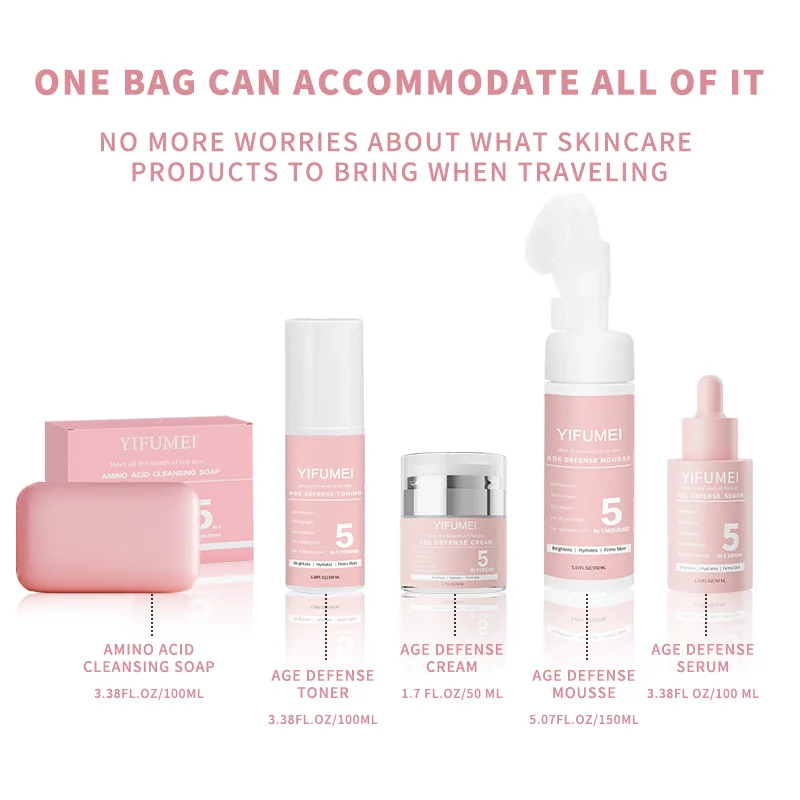 Collagen Skin Care Set Nicotinamide 5 Pcs Skin Texture Firmness Fast-Absorbing Nourishing For All Skin Type Korean Skincare Set thumbnail 3