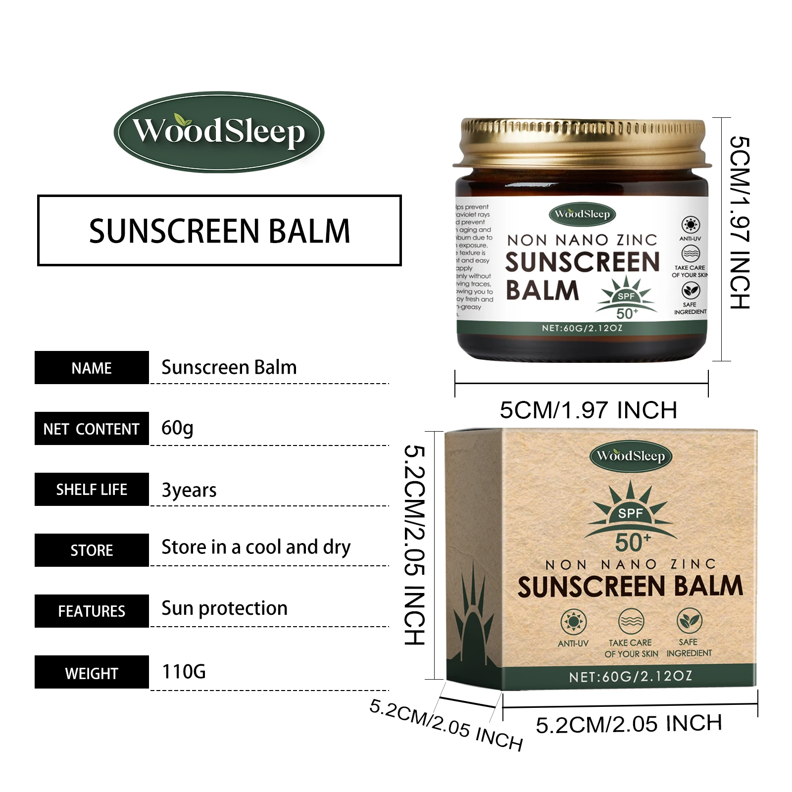 60G SPF50+ Sunscreen Cream Summer Protective Prevent Sunburn Sweatproof Non-greasy Breathable Lightweight Sunblock Lotion thumbnail 6