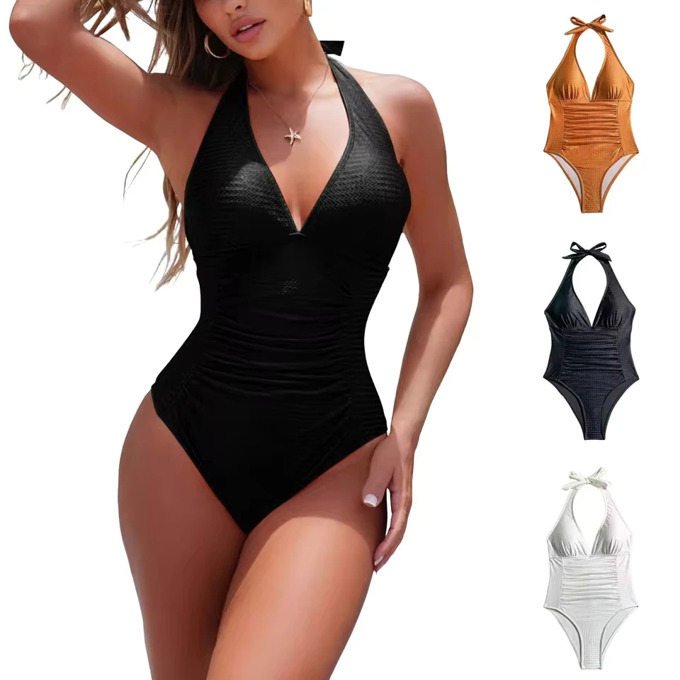 Women 1 Piece Swimsuit Lady Girls Color Block Print Bathing Suits Athletic Swimwear Costume Padded Swimsuit Summer Swimsuit