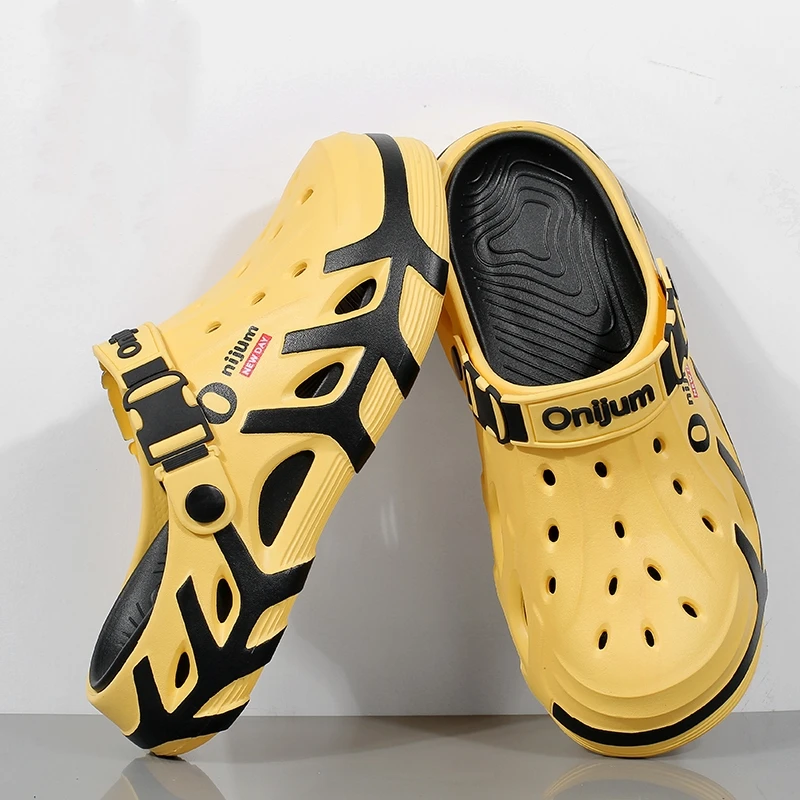 Summer Clogs For Men EVA Soft Slippers Outdoor Beach Sandals New Men Casual Garden Water Shoes Male Breathable Beach Slippers thumbnail 2
