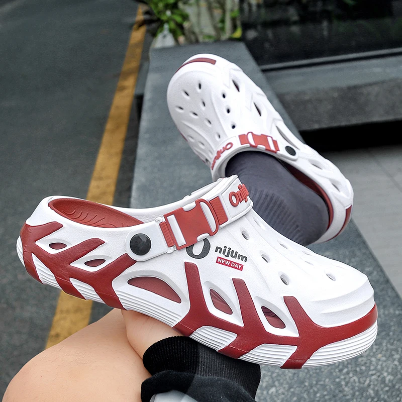 Summer Clogs For Men EVA Soft Slippers Outdoor Beach Sandals New Men Casual Garden Water Shoes Male Breathable Beach Slippers thumbnail 6