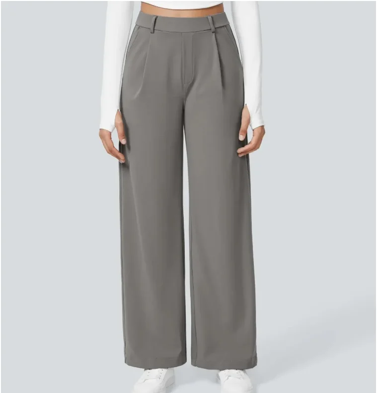 Outdoor Sports Casual Pocket Pants Suit Long Trousers Loose Slim Straight Leg Pants Women's Fashion plus Size Trousers thumbnail 5
