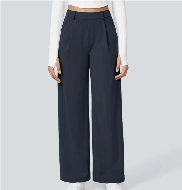 Outdoor Sports Casual Pocket Pants Suit Long Trousers Loose Slim Straight Leg Pants Women's Fashion plus Size Trousers thumbnail 4