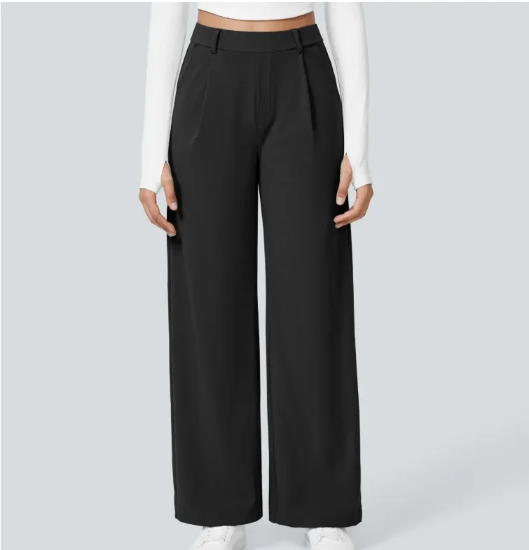 Outdoor Sports Casual Pocket Pants Suit Long Trousers Loose Slim Straight Leg Pants Women's Fashion plus Size Trousers thumbnail 2