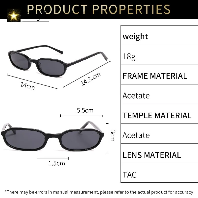 2026 Summer Polarized Sunglasses Women Small Frame Acetate Glasses Woman UV Protection Beach Eyeglass Frame Men Outdooor Driving thumbnail 2