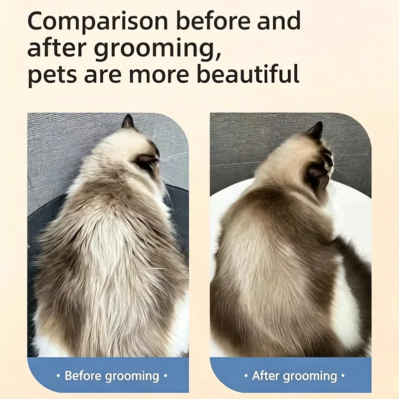 Professional Pet Cat Hair Removal Comb Brush Cat Dog Grooming Shedding Tools Double Sided Pet Grooming Comb for Pet Care thumbnail 6