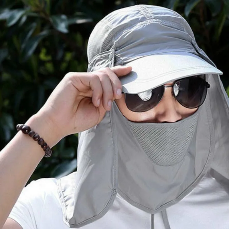1Pc Bicycle Riding Headgear UV Protection Cap Outdoor Visor Mountaineering Hat Fisherman Hat Breathable thumbnail 3